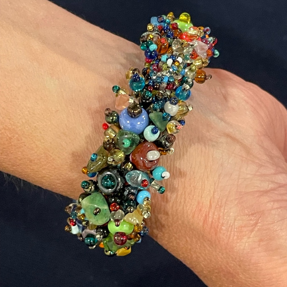 Magnetic beaded bracelet. Colorful. Beads popping out everywhere.